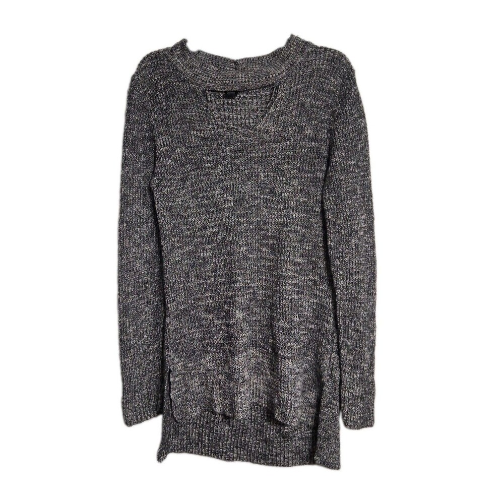 Women's New Directions Triangle Cutout Long Sleeve Sweater Tunic Top Size M